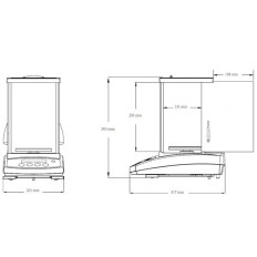 Analyyttinen laboratoriopaino laillisuuden mukaan M Professional LCD PR 220g / 0.1mg - OHAUS Pr224m