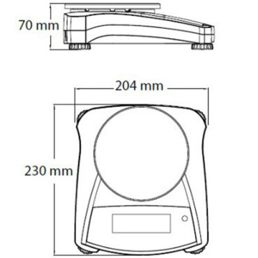 Technickej meradle. Presný kompaktný navigátor NV 220G / 0,01G - OHAUS Nv222