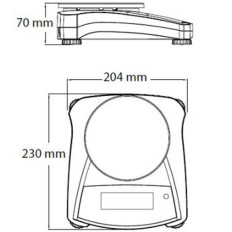 Technickej meradle. Presný kompaktný navigátor NV 220G / 0,01G - OHAUS Nv222