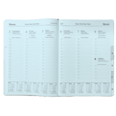 Libro Calendario A4 Colección Málaga Brown Contribución extraíble 2026 Oficina de gotas