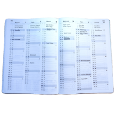 Calendrier du livre A4 Collection MALAGA BROWN Contribution amovible 2026 DROPS BUREAU