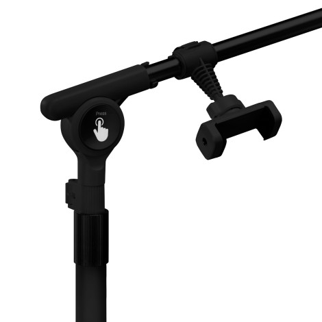 Lámpara de tratamiento para pestañas GLOW negra — vista lateral