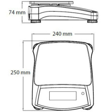 Tekninen laboratorioasteikko nopea tarkka navigaattori NVT 6200g / 0.1g - OHAUS Nvt6201