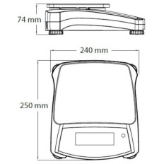 Tabuľka tabuľka pre laboratórny presný Navigator NVT 22000G / 1G - OHAUS Nvt22000