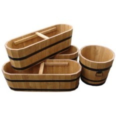 Kukkapenkki 40x23xh21 k. Oak