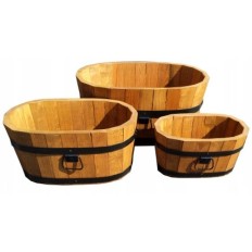 Bloembed pine 50x29xh26 k. Oak