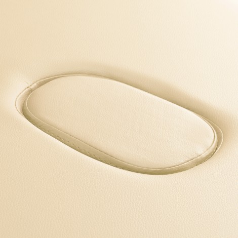 BALANCE foldbart aluminium massagebord 2-segment creme — nærbillede af overflade