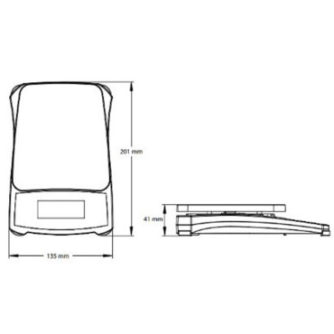 Teknisk skala Utbildningsprecision för batterier Kompass CX 1200G / 0,1G - OHAUS Cx1201