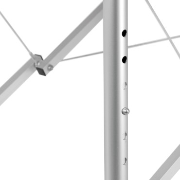 BALANCE mesa de massagem dobrável em alumínio 2 segmentos preta — close-up da base