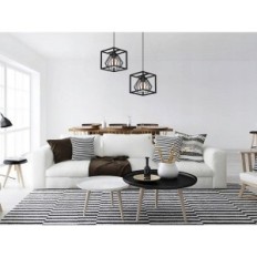 Lampada da soffitto a soffitto cestino Horus nero, 1xe27