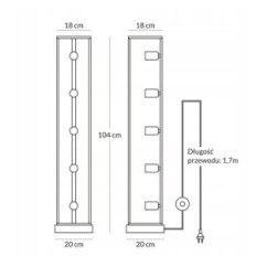 Loba de piso moderno Loft Horus 2868 / LSW-B-5