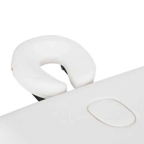 BALANCE aluminium inklapbare massagetafel 3-segment wit — detail kop
