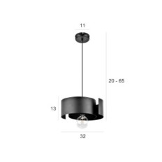 TWIST NOWOCZESNE LAMPY WISZĄCE 2705/Z-B-1 CZARNA LW1