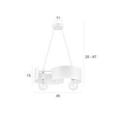 Twist Modern Hanging Lamper 2706 / Z-B-2 BI LW2