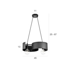 Twist moderní závěsné lampy 2706 / Z-B-2 černá LW2