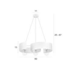 Twist Lámparas Modernas Colgantes 2707 / Z-B-3 BI LW3