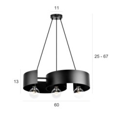 Twist Modern Hanglamp 2707 / Z-B-3 CZ LW3