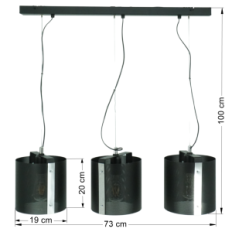 Nowoczesne Lampy Wiszące Loft Kometa 2922/Z-B-3