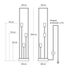 Šiuolaikinės palėpės Horus lempos 3 2889 / LSW-B-3