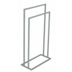 Moderne står håndklædehænger 2 sommer metal loft sølv 010 / W-16-2W-84S