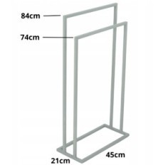 Modern Stand Handdukshängare 2 Summer Metal Loft Silver 010 / W-16-2W-84S
