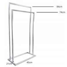 Modern Stand Handdukshängare 2 Summer Metal Loft Silver 010 / W-16-2W-84S