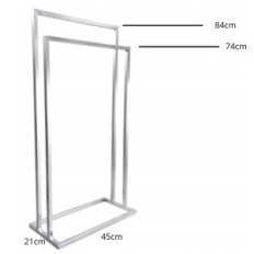 Modern Stand Handdukshängare 2 Summer Metal Loft Silver 010 / W-16-2W-84S