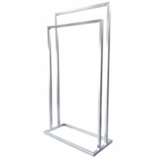 Cabide de Toalha de Suporte Moderno 2 Verão Metal Loft Silver 010 / W-16-2W-84S