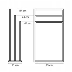 Moderne standhanddoek hanger 3 zomer metalen loft 011 / W-16-3W-84S wit