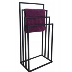 Moderne standaard handdoek hanger 4 zomer metalen loft 006 / W-16-4W-94C zwart