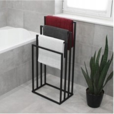 Moderný stojan uterák záves 4 letné kovové loft 006 / w-16-4w-94c čierna