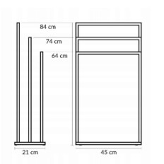 Cabide de Toalheiro Moderno 3 Metal de Verão Loft Gold 008 / W-16-3W-84Z