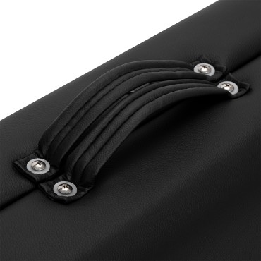 Mesa de masaje plegable BALANCE de aluminio 3 segmentos negra — detalle del mango