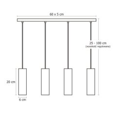 Modern Hanging Lamps Roller 4L 05 / 4LC