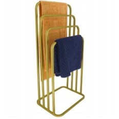 Modern Stand Dvieļu pakaramais 4 zāle noapaļota metāla bēniņu zelta 021 / W-16-4W-98Z zelts