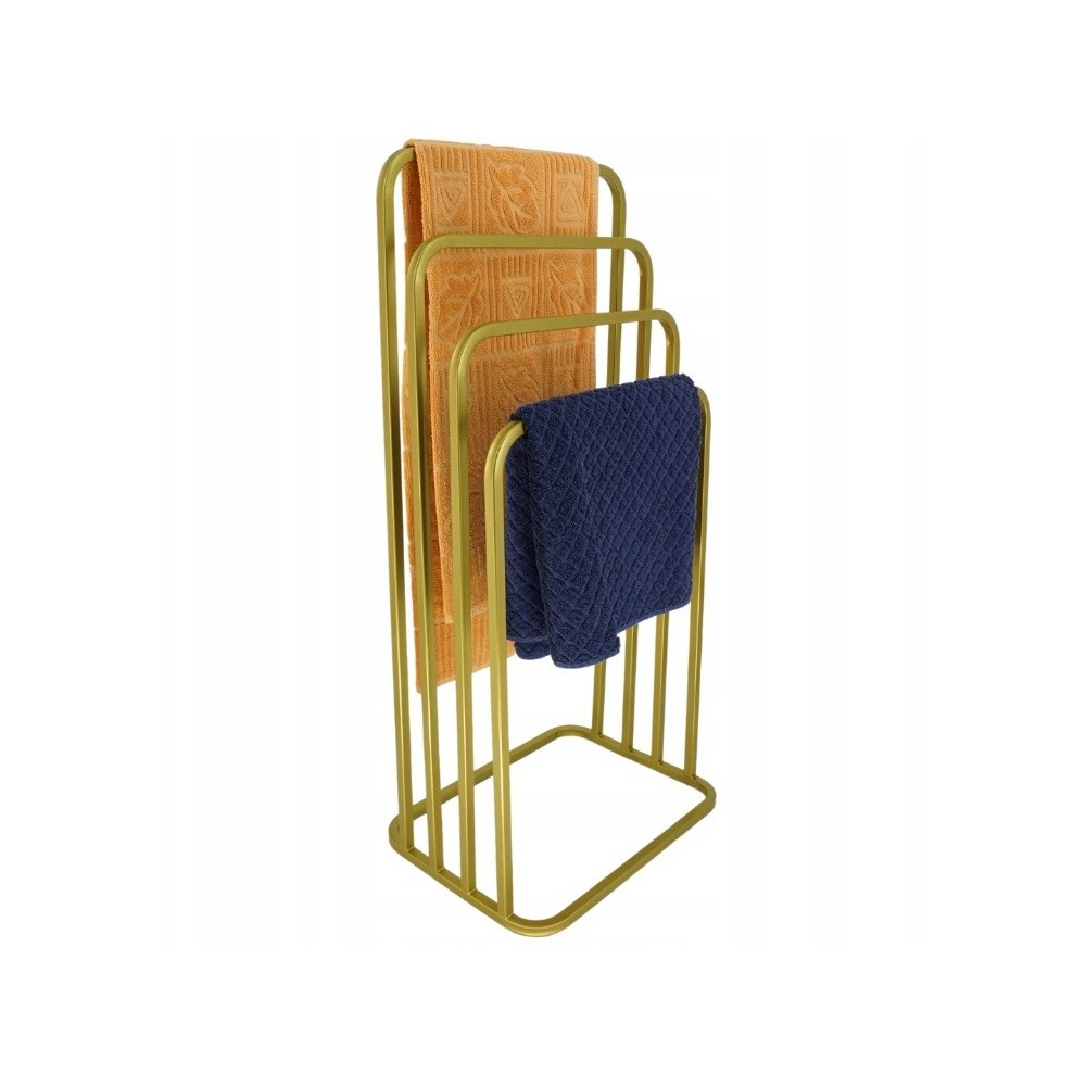 Cabide de Toalha de Suporte Moderno 4 Grama Arredondada Metal Loft Gold 021 / W-16-4W-98Z Gold