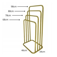 Modern Stand Handdukshängare 4 Grass Runded Metal Loft Gold 021 / W-16-4W-98Z GOLD