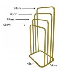 Moderni jalusta Pyyhe Hanger 4 Ruohon pyöristetty metallipussi kultaa 021 / W-16-4W-98Z Kulta