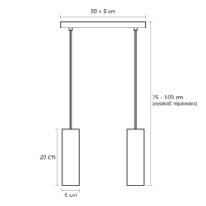 Σύγχρονη κρεμαστή Lamp Loft Roller 2 05/2B