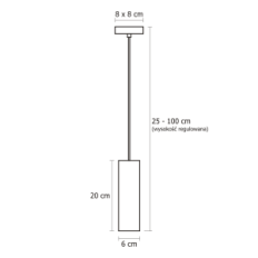 Modern hanging lamps Roller 1L 05 / 1B