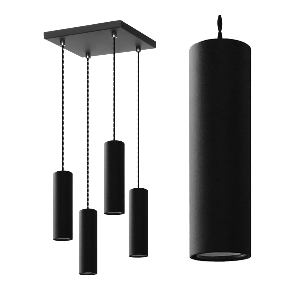 Modern Hanging Lamp Loft Roller 4p 05 / 4pc