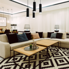 Modern Hanging Lamp Loft Roller 4p 05 / 4pc