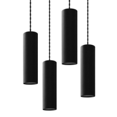 Modern Hanging Lamp Loft Roller 4p 05 / 4pc