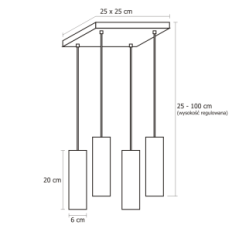 Modern Hanging Lamp Loft Roller 4p 05 / 4PB