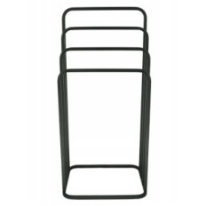 Modern Stand Handdukshängare 4 Gräs Rund Avrundad Metall Loft Black 018 / W-16-4W-98C