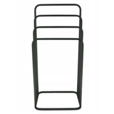 Modern Stand Handdukshängare 4 Gräs Rund Avrundad Metall Loft Black 018 / W-16-4W-98C