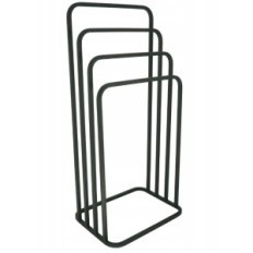 Moderne Stand Håndklær Hanger 4 Gress Rounded Metal Loft Black 018 / W-16-4W-98C