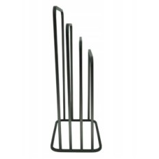 Moderný stojan uterák záves 4 tráva kruhové zaoblené kovové loft čierne 018 / W-16-4W-98c