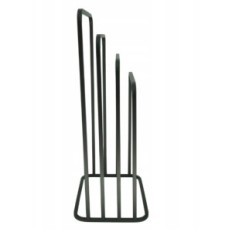 Cabide de Toalha de Suporte Moderno 4 Grama Redonda Arredondada Metal Loft Preto 018 / W-16-4W-98C