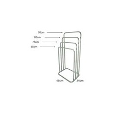 Aspirapiatto moderno Asciugamani 4 Summer Arrotondato Metallo Loft Silver 024 / W-16-4W-98S